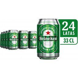 cerveza heineken 33 cl pack de 24 unidades