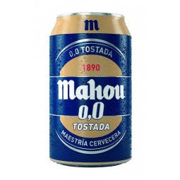 cerveza mahou tostada 0,0 lata 33 cl