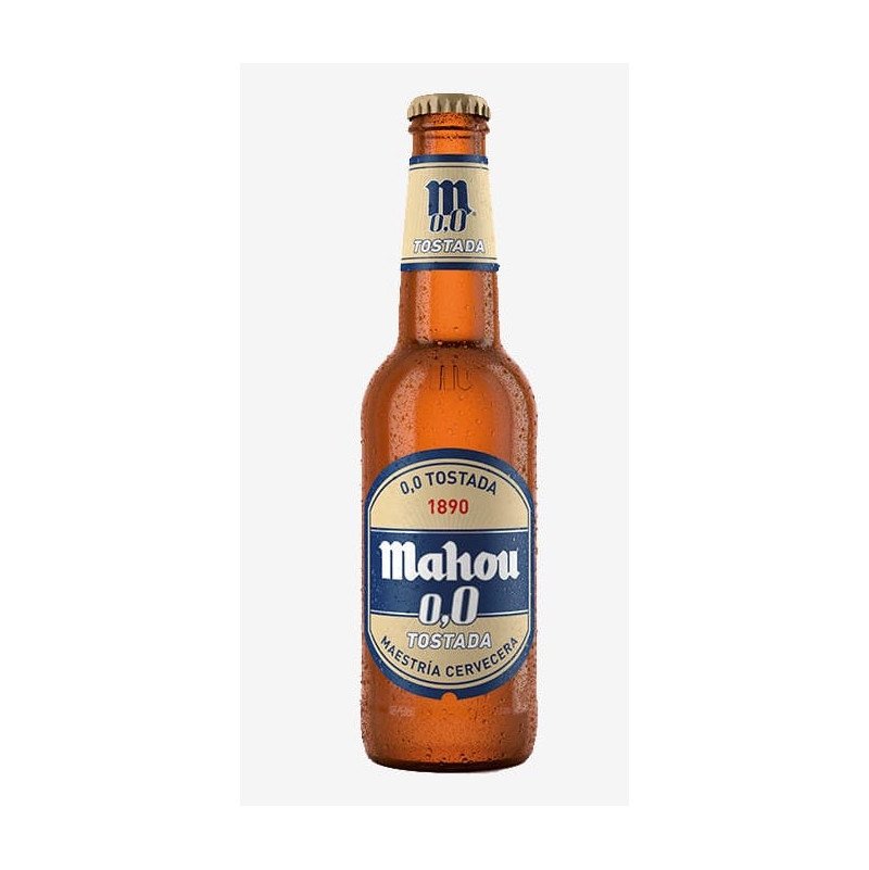 cerveza mahou 0,0 tostada 33 cl botella