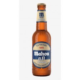 cerveza mahou 0,0 tostada 33 cl botella
