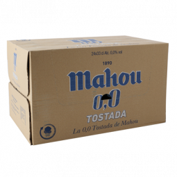 cerveza mahou 0,0 tostada 33 cl botella