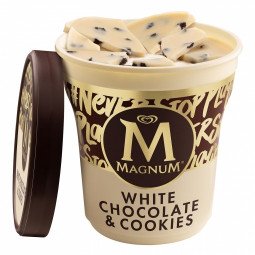 helado chocolate blanco con cookies magnum