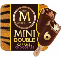 magnum mini doble chocolate y caramelo