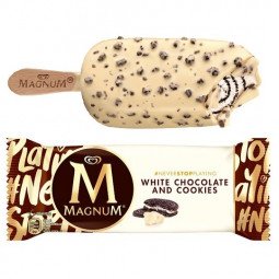 magnum chocolate blanco con cookies