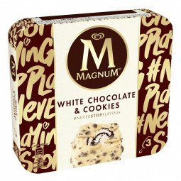 magnum chocolate blanco con cookies