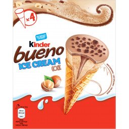 conos con helado de avellanas kinder bueno