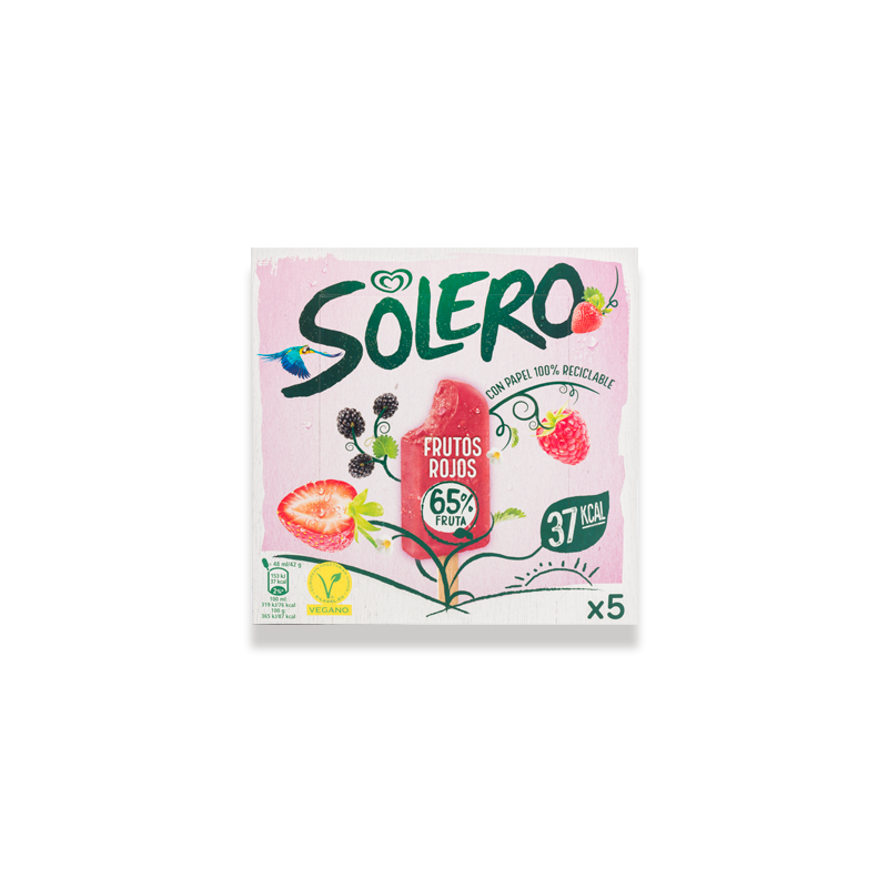 helado frutos rojo solero