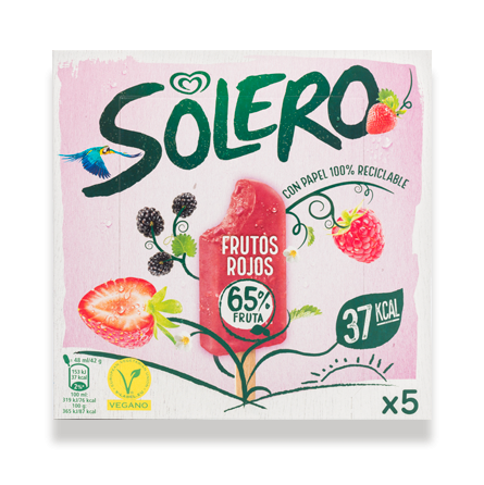 helado frutos rojo solero