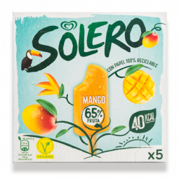 helado de sorbete de mango solero
