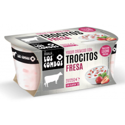 yogur cremoso trocitos de fresa