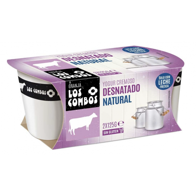 yogur cremoso desnatado natural los combos