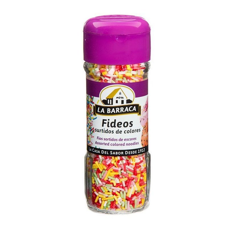 fideos de colores reposteria
