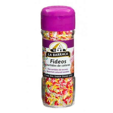 fideos de colores reposteria