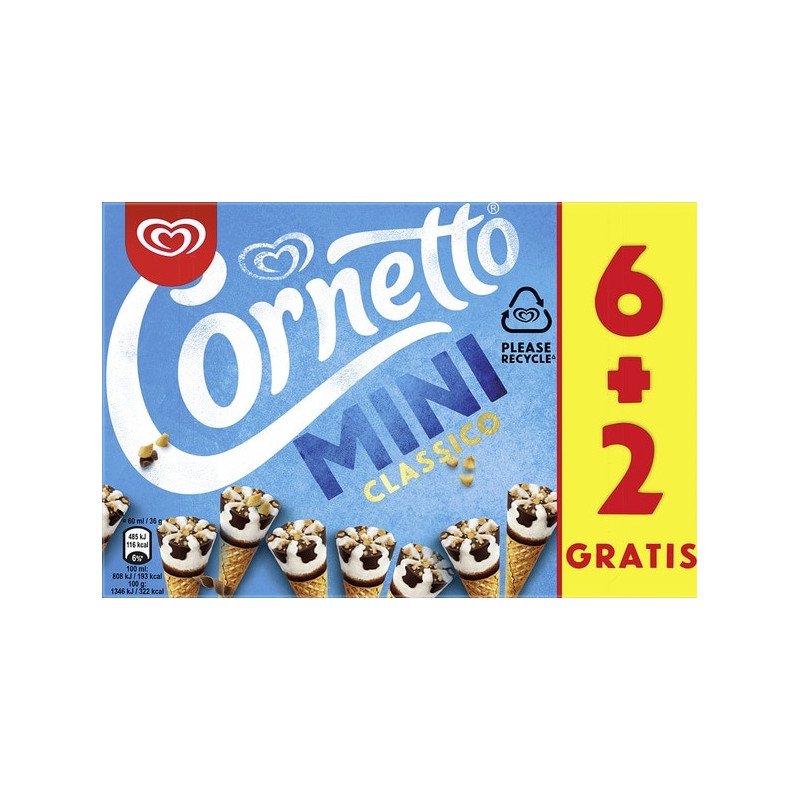 Cornetto Mini Clásico Caja 6 +2