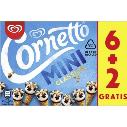 Cornetto Mini Clásico Caja 6 +2 Cornetto Mini Clásico Caja 6 +2