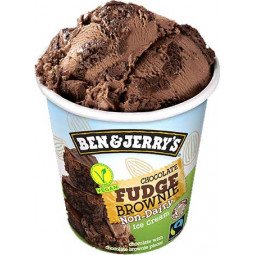 helado vegano brownie