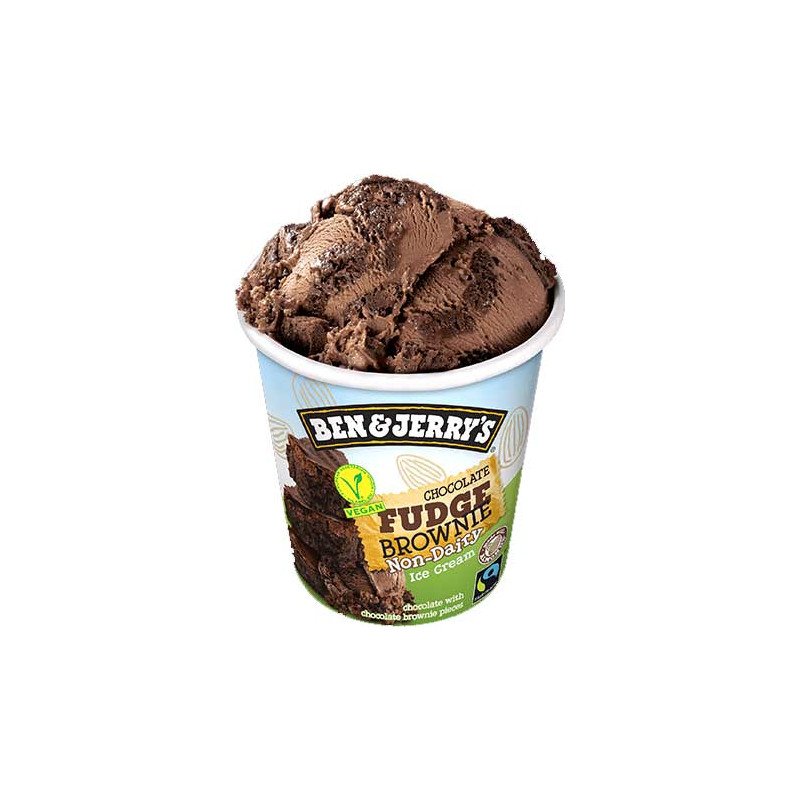 helado vegano brownie