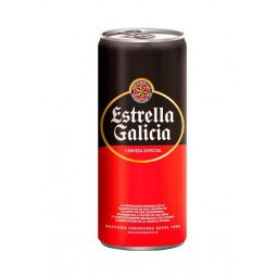cerveza estrella galicia lata 33 cl pack de 24 unidades